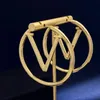 Женские серьги-кольца, золотые серьги с большим кругом, простые дизайнерские серьги3368960