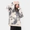2021 Letra da moda coreana Bordado de bordado vintage Men elegante de tamanho de malha de malha Hip Hop Women Kpop Pullovers Gothic Roupas T220730