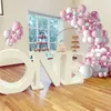 125pc / 117pc rosa metallisk ballong garland båge kit välkomna baby shower flicka dop rose guld konfetti födelsedagsfest dekoration 220329