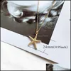 Pendant Necklaces Pendants Jewelry New Fashion Cowrie Shell Necklace For Women Gold Chain Conch Starfish Dhnil