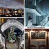 Strings Christmas Lights Outdoor Street Garland On The House Icicle Curtain Light 3/5M EU Plug Waterproof Connecter For Yard DecorationLED L