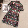 2022 Trendy high-end heavy custom latest jacquard pattern lapel dress174m