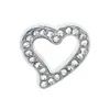 50pclot 8mm rhinestones heart Slide Charm Fit for 8mm wristband bracelet Pet Collar DIY Accessories7096563