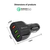 3 USB Ports Car Charger Quick Charging QC3.0 35W 7A Car Chargers adapter for Samsung HTC Android Phone Gps Mp3 DHL FEDEX