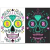 Adesivi per decorazioni di Halloween Adesivo luminoso Adesivi per tatuaggi con teschi Carnevale Forniture divertenti 4 stili
