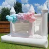 Casa comercial inflável de casamento de casamento branco com slide e bola pvc jumper moonwalks castelo de noiva para crianças