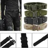 Combat Belts Quick Release Tactical Belt Fashion Men Canvas Waistband Outdoor Waist Trainer 8 Color 130cm