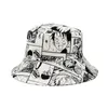 Berets 2022 Japanese Anime Bucket Hats Reversible Fisherman Hat Double Sided Panama Caps Boy Hiphop Bob Windproof Sunhat With Rope9377916