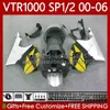Yellow black OEM Body For HONDA VTR RTV 1000 VTR1000 00 01 02 03 2004 2005 2006 Bodywork 123No.176 RC51 SP1 SP2 VTR-1000 2000 2001 2002 2003 04 05 06 RTV1000 00-06 Fairing