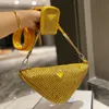 Sacchetti di borse di design borse borse tote di lusso rino pietra di strass di moda diagonale crossbody vera lettere femminile in pelle con supporto per cartoncino per borsetta carina