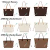 Designer Handbags Classic Tote bags MM 2 Pcs Set Old Cobbler shopping Bag Flower Checkerboard highquality coated canvas leather Purse Multi