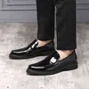Dres Shoe Sıradan Erkekler Loafer Platform Kalın Sole Deri İngiliz Günlük Ayakkabı Kayması Orta Topuk Asansörü 220723