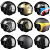 Мотоциклетные шлемы Классический высококачественный 3/4 открытый лицевой шлем для Moto Sports Carbon Fiber с внутренними козыревыми мужчинами WomenMotorCycle