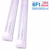 Super Bright White Led Shop Light 6Ft LED Tube Lights, 6 '56W Cooler Door Lighting 70'' Lampadine T8 integrate collegabili, lampada da soffitto e barra di servizio OEMLED