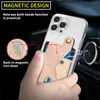 Universal Leather Stick On Wallet Cash ID Credit Card Holder Cases Pour Samung Iphone LG Huawei Back Phone Cards Slot 3M Sticker Car Magnetic Kickstand Mobile Skin