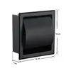 Pappershållare Modern Wall Mount Matte Black 304 Rostfritt stål Badrum Toalettpappershållare WC Roll Paper Tissue Box 2248MB 220624