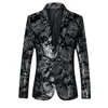 Varumärkeskläder Guld Susiness Blazer Trend Male Slim Sack Jacket Nattklubb Hosted Party Dress Men's Leisure Suit Size S-5XL 220812