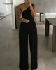 Pantaloni da donna Capris Zipper Design ad alta vita Legging alla moda magro sexy buona elasticità gamba ampia rotta 58uk#