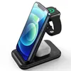 شاحن لاسلكي قابل للطي 15W/10W/7.5W/5W 3 في محطة شحن واحدة لـ Apple Watch iPhone X XR 11 12 13 Mini Pro Max