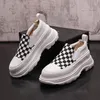 Brand Designer Wedding Dress Party Leather Shoes Thick Bottom outdoor Formal Business Casual Sneakers fashion White Slip-On Mens Driving Walking Loafers