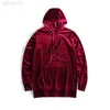 men velour hoodie