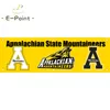 130GSM 150D Material NCAA Appalachian State Mountaineers Flagge Doppelseitiger Druck 1,5*5ft (45cm*150cm) Kettengewirke Bannerdekoration fliegender Hausgarten