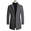 メンズジャケットメンズウールブレンドコート秋の冬のソリッドカラー高品質のジャケット豪華なブランド衣料品