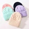 Zimowe czapki dla kobiet ciepłe kaszmirowe mieszanka żeńskie kolory miękkie potrójne gęste ciepłe czapki kapelusz nowa moda J220722
