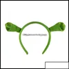 Other Festive Party Supplies Home Garden Shrek Hairpin Ears Headband Head Circle Halloween Children Adt Show Hair Hoop Costume Item Masquera