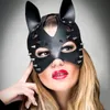 Spikes заклепки с шипами Mask Women BDSM Кожаная фетиш для взрослых эротический хэллоуин косплей аниме -вечеринка Squid Game 220715