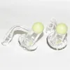 Smoking 14mm quartz banger nail with glow in the dark Marble carb cap terp pearls for Dab Rig Glass Bong Bowl Pipes Adapter