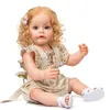 NPK 55 cm Full Body Silicone Reborn Toddler Girl Princess SueSue Handdetailed PAITING rotad hårvattentät leksak för flickor 220707