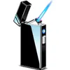 Newest Electronic Lighter Arc Windproof Pulse USB Rechargeable Electric Cigar Cigarette Smoking Gas Butane jet Lighters