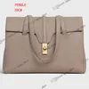 Soft 16 Bag in Smooth Tan Suede Lining Handbag Shoulder Bag Turn Lock Closure Large Capacity Luxury Designers Travel Tote
