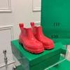 Women's Martin Boots Designer Shoes Rain Boots Spring New Simple Roune Toe Patient Candy Color Couple