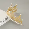 Party Decoration Queen Tiara Mini Crown Headgear Birthday Cake Topper Decoration Crystal Children Hair For Wedding Baby Shower BBB15504