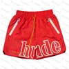 3A Designer Men RH Limited Rhude Shorts Summer Swim Kort knä längd Hip Hop High Street Sports Training Beach Pants Mens Elastic Midjan