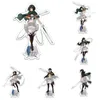 Keychains Attack on Titan Anime Figura Acrílico Modelo de Toy Acessórios de brinquedos Mikasa ackerman Cosplay Fãs Coleção de presentes Ornament emel22