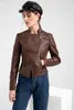 Giacche in pelle finta autunno inverno femminile con cerniera lunga cerniera mobile motociclettiera in pelle femmina top da donna l220801