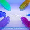 Stylo marqueur à encre UV invisible avec LED ultraviolette Blacklight Secret Message Writer Magic Disappear Words Kid Party Favors Ideas Gifts Stocking Stuffers 7COLORS