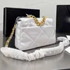 Bolsas de designer glitter crossbody glitter feminino Bolsas clássicas brancas mini -flap timeless Diamo
