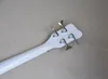 4 Strings White Electric Bass Guitar with Slanted Pickups Can be Customized