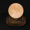 Magnetische zwevende 3D Moon Lamp houten basis 10 cm nachtlamp zwevende romantische lichte thuisdecoratie voor slaapkamer Y2001042723