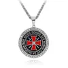 Pendanthalsband Fashion Classic Punk Knight Templar Cross Metal Necklace For Men Trend Jewelry Gift Offelldig