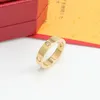 2023 Brand Luxury Designer Stainless Steel Band Rings Fashion Party Jewelry 18k Rose Gold Men Women Lovers Wedding Promise Ring Gifts