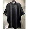 Streetwear Hip Hop Oversize Vetements Short Sleeve Tee Big Tag Patch VTM Tshirts Embroidery Black White Red Vetements T Shirt 220521