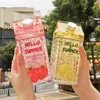 Ny Fashion Square Double-Layer halm kall dryck vattenflaskor Creative Milk Box Summer Student Drinking Cup Outdoor Ice Cups Snabb leverans !!!