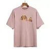 Дизайнер футболка дизайнер футболки пальмовые рубашки для мужчин мальчика девочка Swee Tee Рубашки Печать Медведь Негабаритные дышащие повседневные ангелы Футболки 100% чистый хлопок L XL 05