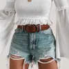 Zomer mode vintage denim dames shorts -vriendjes slanke vrouwelijke high taille 210702