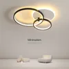 Plafonnier Led en forme de cercle, design nordique simpliste et créatif, luminaire décoratif de plafond, idéal pour une chambre à coucher, une chambre à coucher ou une atmosphère chaleureuse, à intensité réglable